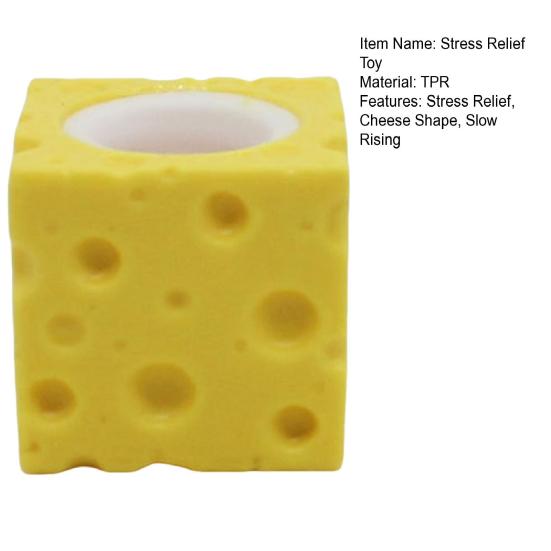 Bunny Cheese Squeeze Toy Stress Relief Rabbit Cup Cheese Fidget Toy Slow Rising Relaxation Stress Ball Simulated Cheese Sensory Toy