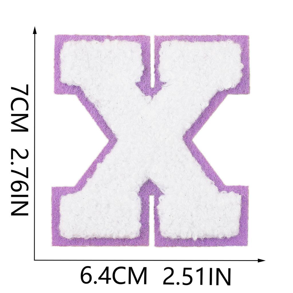Mixed Color 7Cm Towel Embroidery English Letters Cloth Sticker Clothing Accessories Letter Sticker Computer Embroidery Chapter Boy Ironing Letters