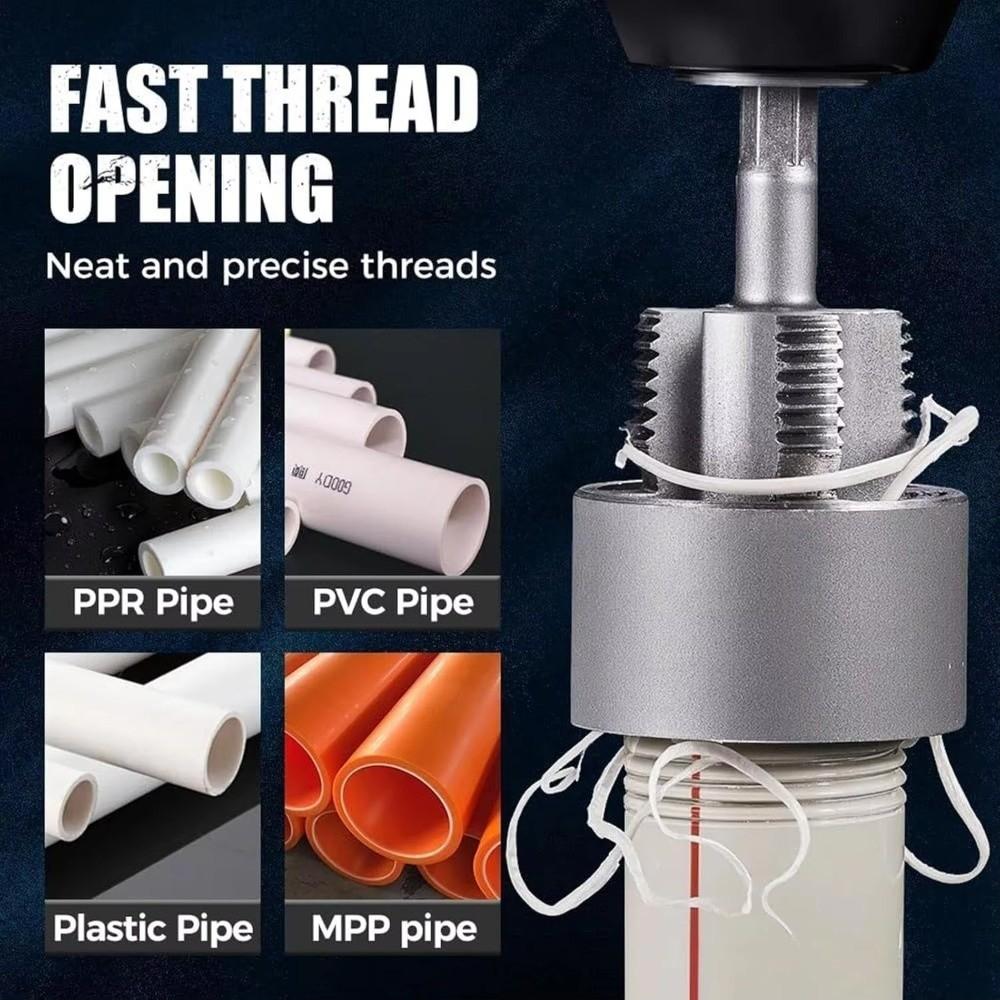 Gifts 4/6 Points Pvc Pipe Threaders Multifunction Durable Internal and External Thread Opener Pipe Tool Waterpipe Tapping Tool