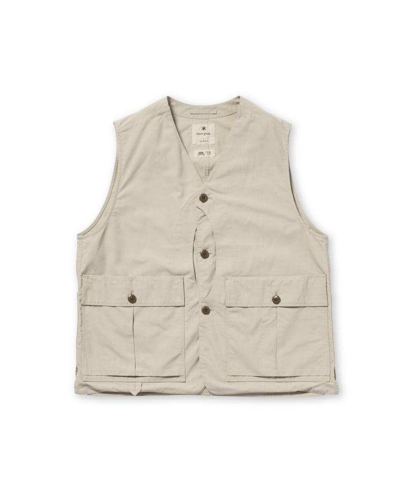 Snow Peak Hybrid TAKIBI Size L Vest, Flame-Retardant, Fire-Resistant, Men's/Women's Vest, IVORY