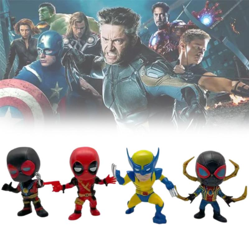 Deadpool And Wolverine Adorable Pvc Figure Superhero Movie Cartoon Decoration