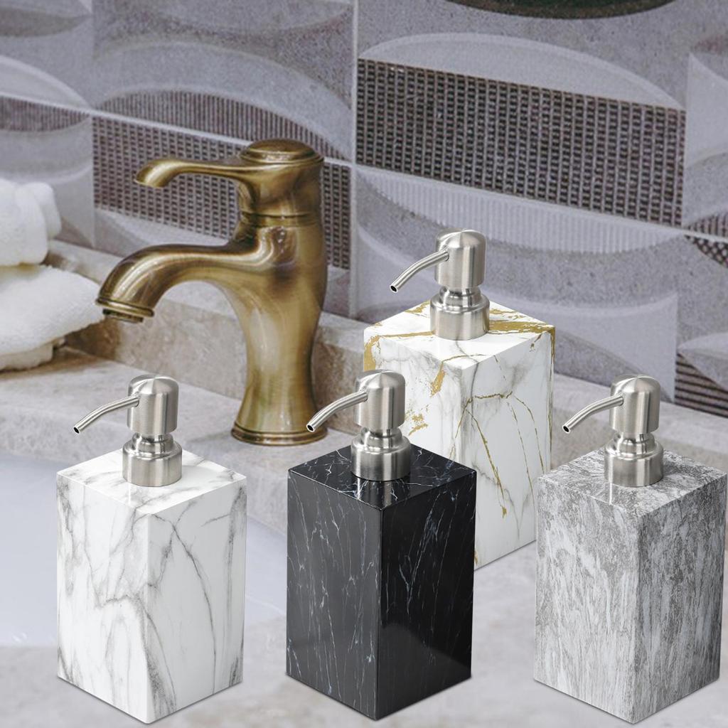 Marble Texture Soap Dispenser Hand Soap Liquid Dispenser 500ml Salon Dispenser Lotion Dispenser Bottle for Home Kitchen