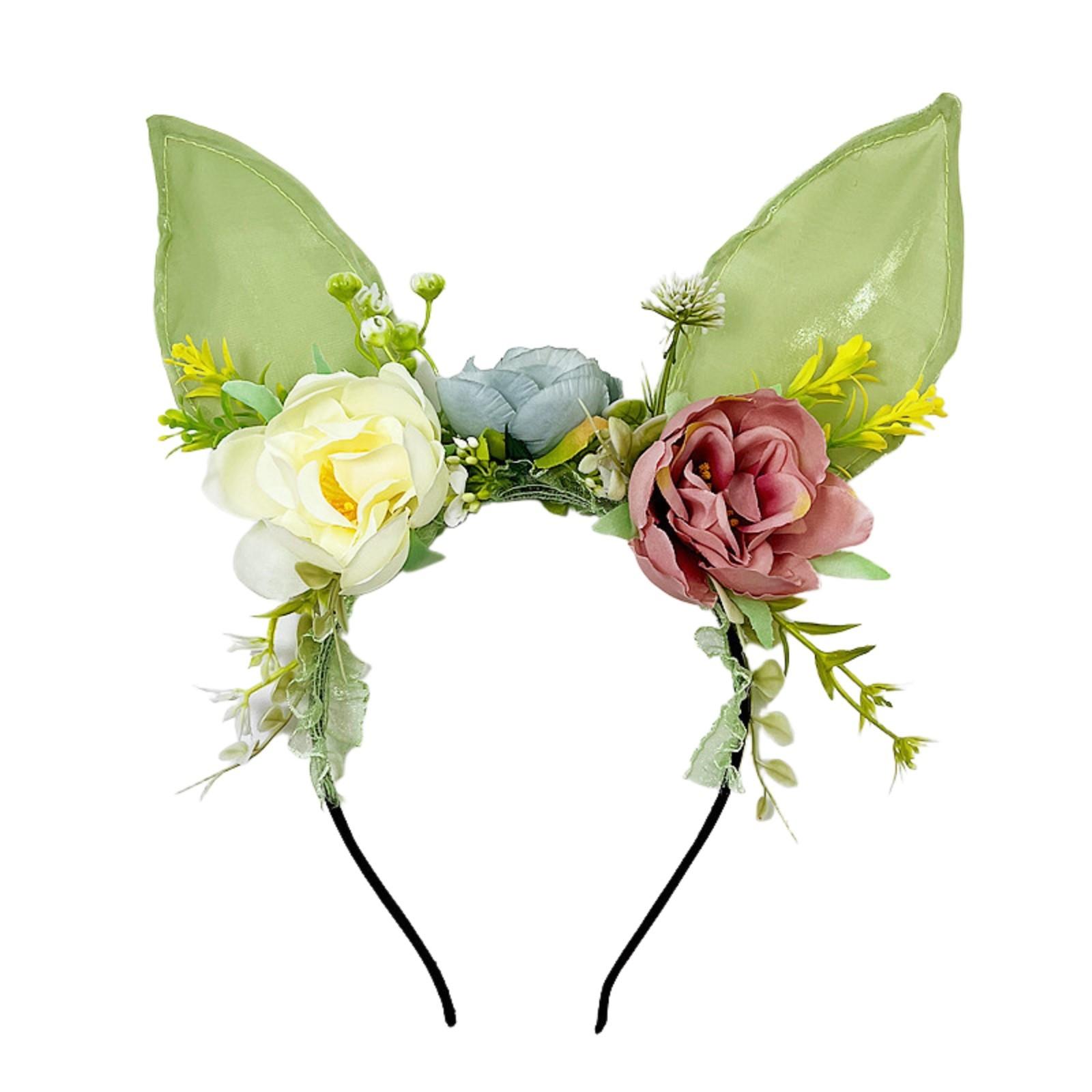 

Повязка на голову в виде ушек, пасхальная повязка на голову в виде искусственного цветка One Size