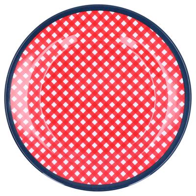 9in Imitation Porcelain Dinner Plate Decorative Reusable Snack Plate Lightweight Tableware for