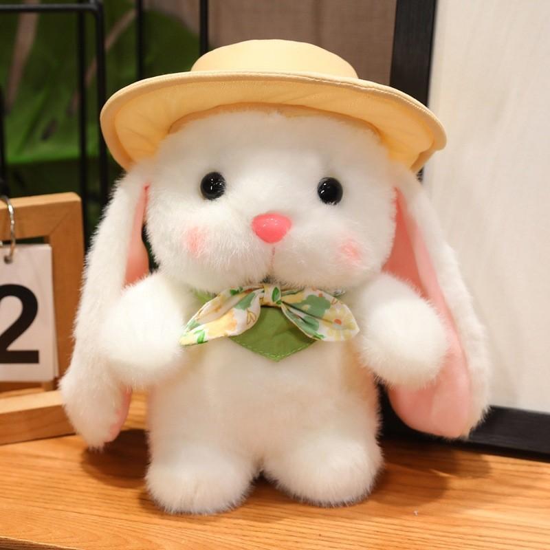 In A Rabbit Hat Plush Toy Cartoon Stuffed Animal Doll Decorations Gift Kids
