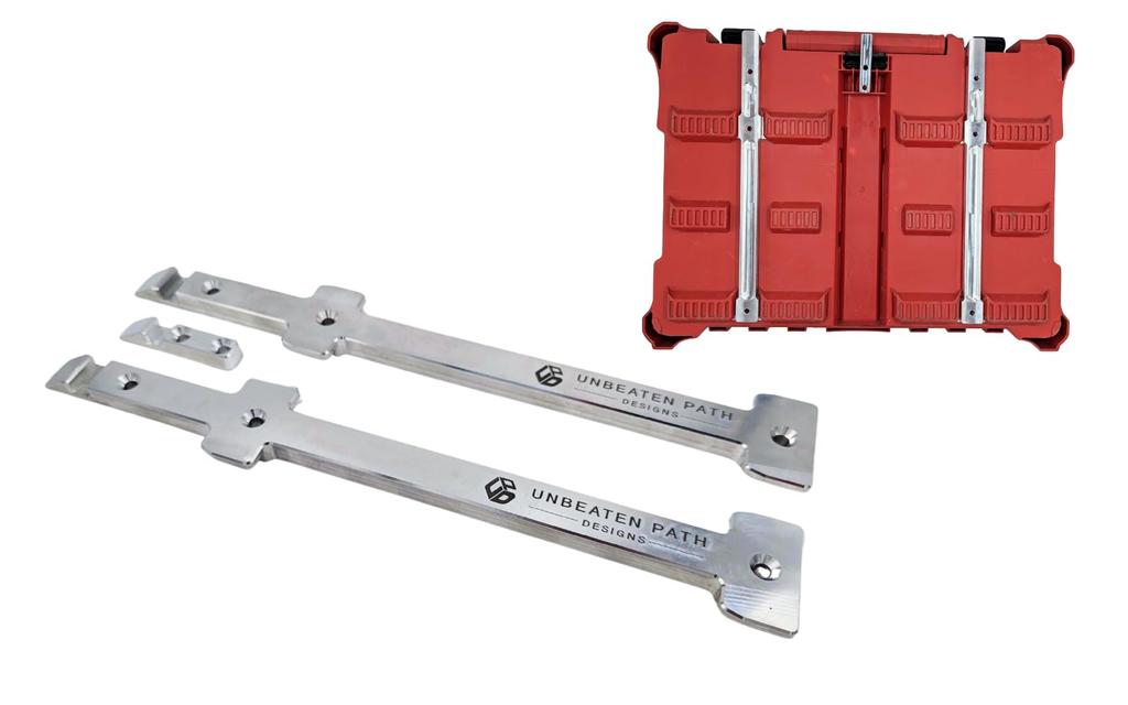 Unbeaten Path Designs Solid Aluminum Single Wide VersaMount Set for Milwaukee PackOut Tool Organization System