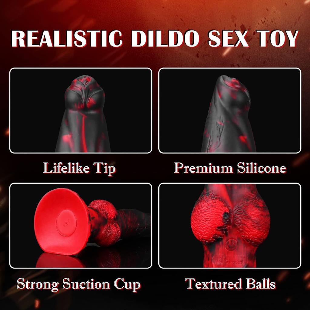 Thrusting Dragon Insert Dildo Vibrator Sex Toys 8.7In 4 IN 1 Monster Remote Control Thick Dildo Suction Cup Dildo Anal Toys Adult Product Masturbator