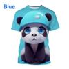 Summer Cute Panda 3D Printed Casual Short Sleeve T-Shirts Women’s