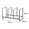Yamazaki Dish Stand Dish Rack Tower Wide L Black 2965