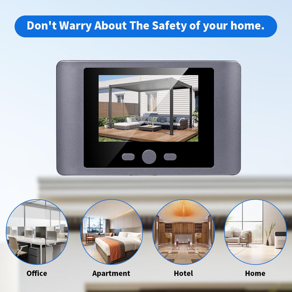 Mini Night Vision Digital Peephole Smart Wireless Door Viewer Camera PIR Motion Detection Digital Door Viewer 2000mAh Eye Viewer
