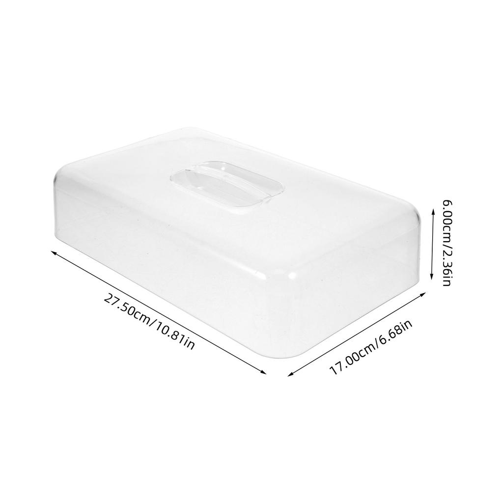 Clear Acrylic Rectangular Food Covers Transparent Dome Lid for Cake Bread Dessert Snack Display Cookie Display Stand Covers