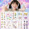 Glitter Cartoon Tattoo Stickers for Kids - Non-toxic, Easy To Clean, Face & Arm Decor.