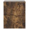 Wall Mounted Nightstand Smoked Oak 33 x 34.5 x 40 cm