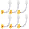 6pcs Hummingbird Feeders Tube LeakProof Replacement Part Flower Tips For Garden HX6C