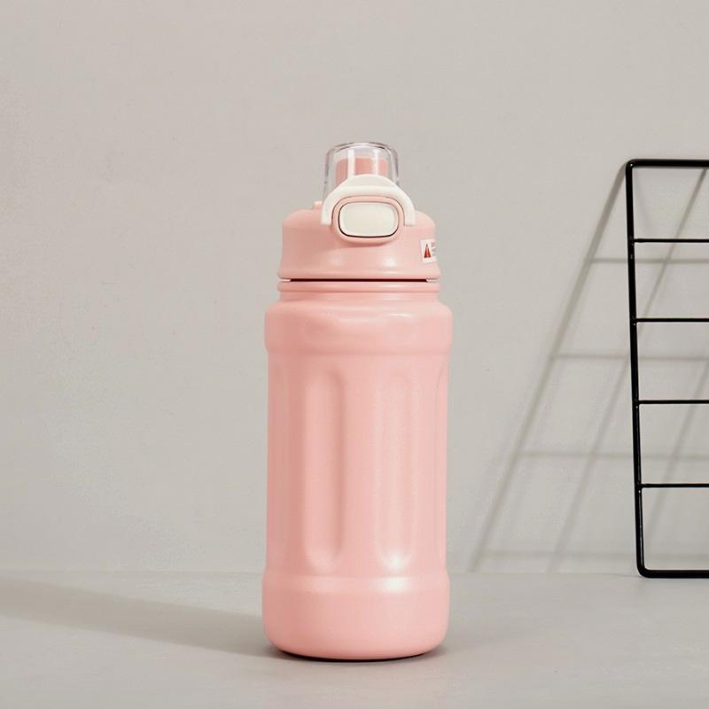 Thermosflasche mit Magnetdeckel Outdoor Sport Edelstahl Wasserflasche Kalt und warm halten Isolierte Vakuumflasche 1000ml Tasse