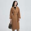 Yilvten Women's Double-Faced Wool Blend Belted Mid-Length Coat