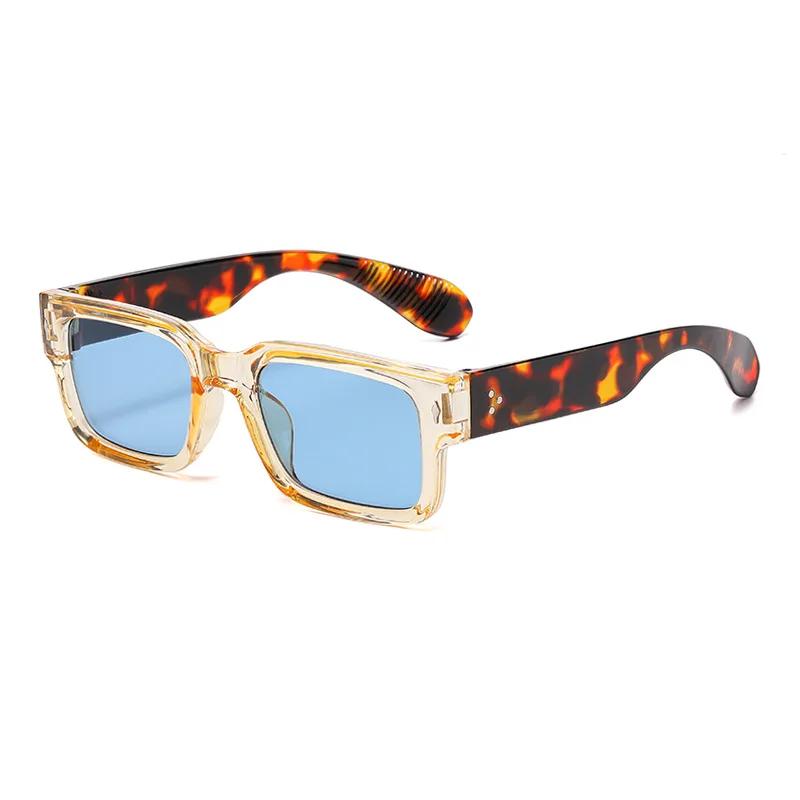 New Rice Nail Square Fashion Sunglasses Men's Small Frame Sunscreen Sunglasses European and American Personalized Sun Glasses