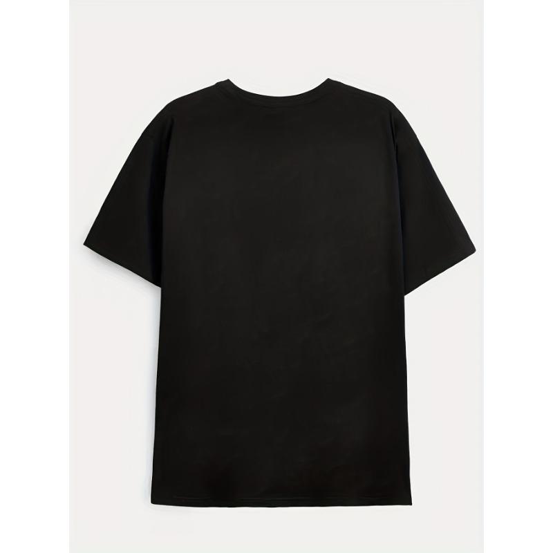 T-Shirt mit V-Ausschnitt und Lotusblüte in Übergröße – bequeme Passform, Stretch-Strick, vielseitige Freizeitkleidung für Frühling bis Herbst