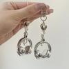 Creative Little Headset Keychains Silver Color Headset Keychain Cute Mobile Phone Pendant for Woman