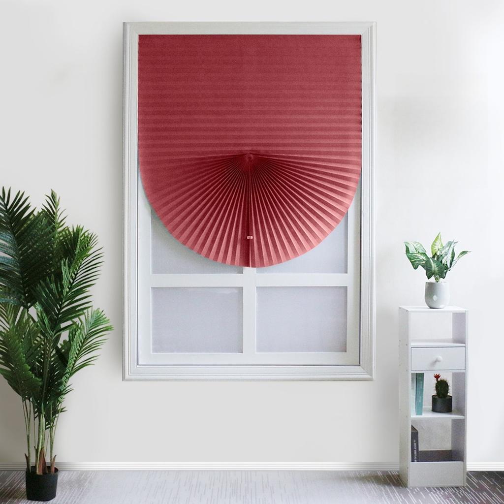 1PC Shades Self-adhesive Half Windows Nonwoven Folding Curtain Bathroom Balcony Living Room Balcony Curtains Pleated Blinds