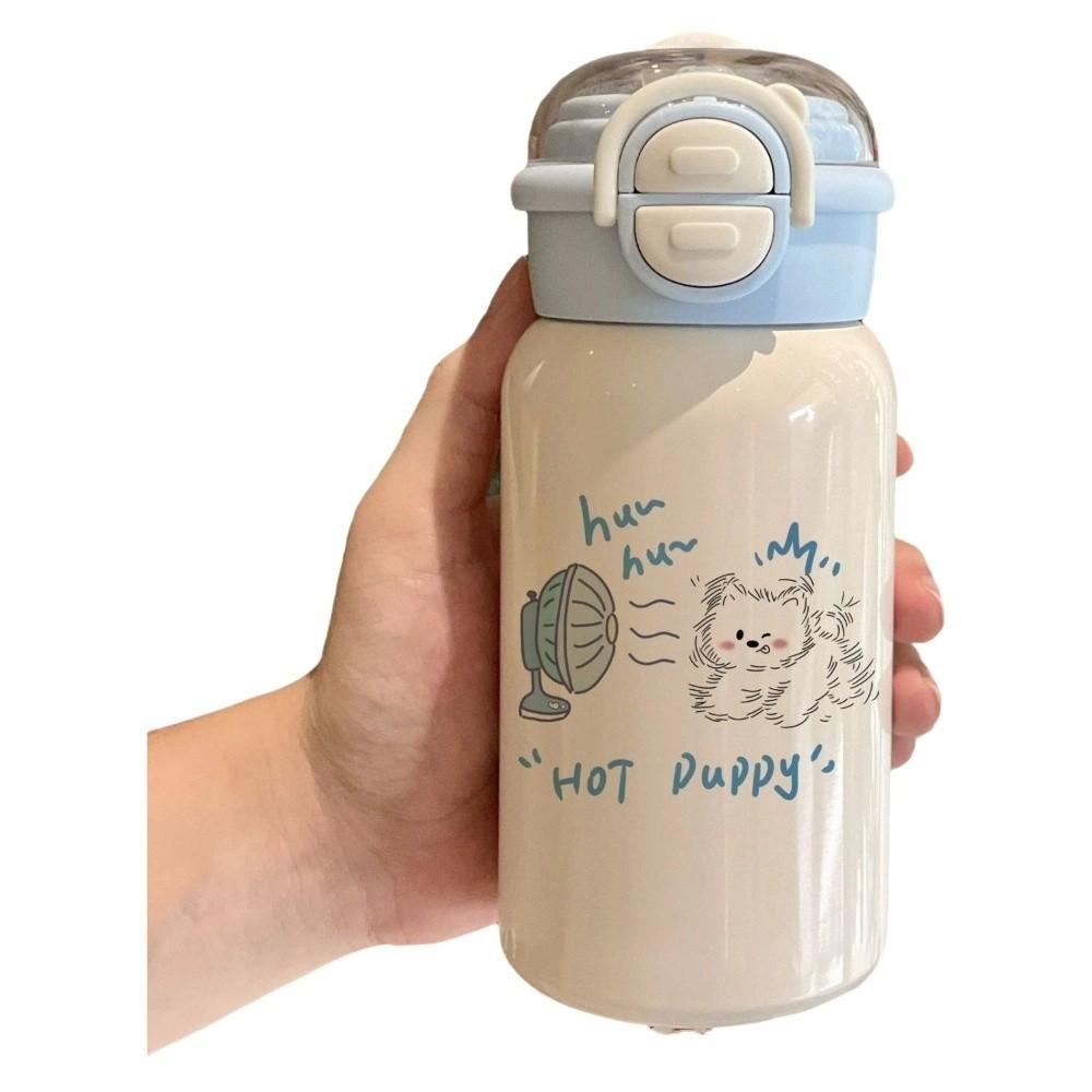 Leak Proof Double Drinking Water Cup Cartoon Iced Coffee Cup Drinkware Straw Bottle  Outdoor