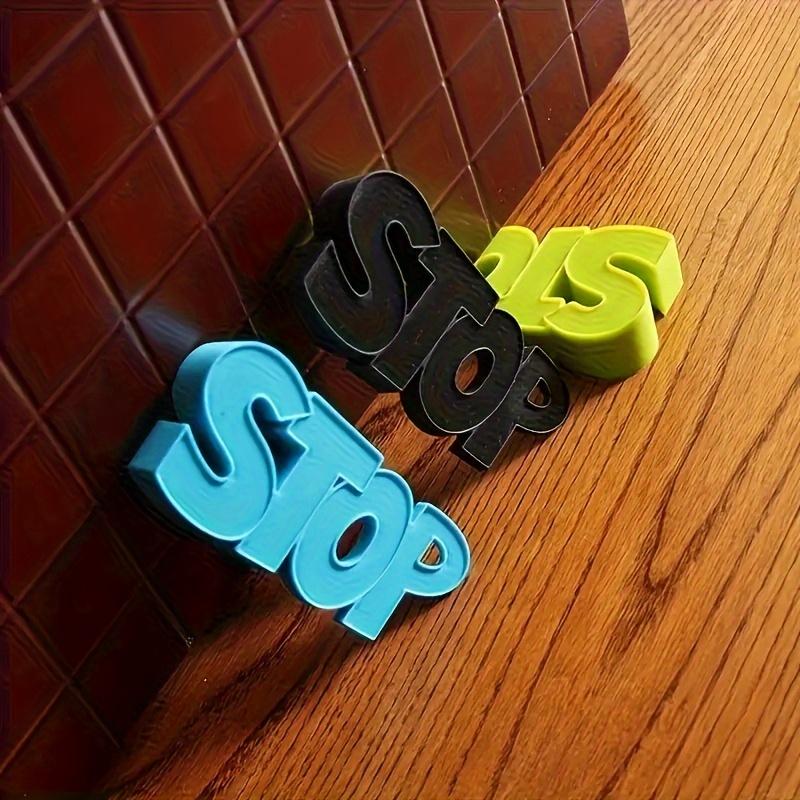 1PC Silicone door stopper Security door stopper English letters STOP silicone door stopper Creative Gifts