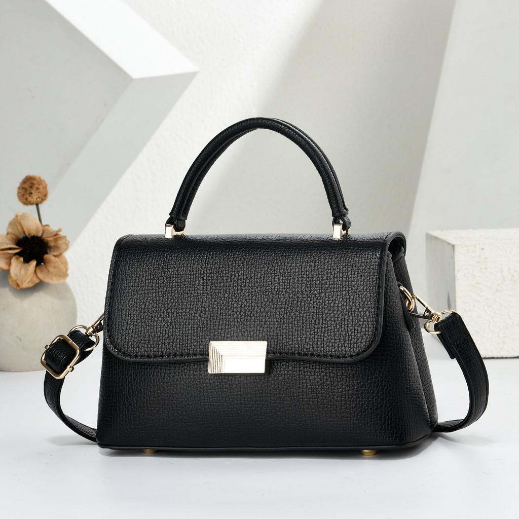 Pu Small Shoulder Bag With Top Flap And Inner Zipper Pocket For Daily Use чёрный