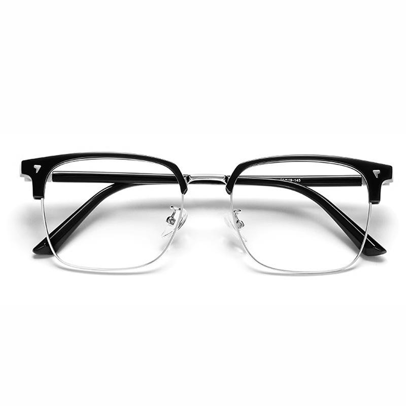 High Definition Myopia Glasses Anti-Blue Flat Glasses Women'S Retro Eyebrow Frame Myopia Glasses, Fashionable Half Frame Myopia Glasses