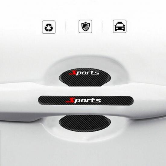 8PCS/Set Car Door Handle Bowl Anti Scratch Sticker Protector Cover Trims Black