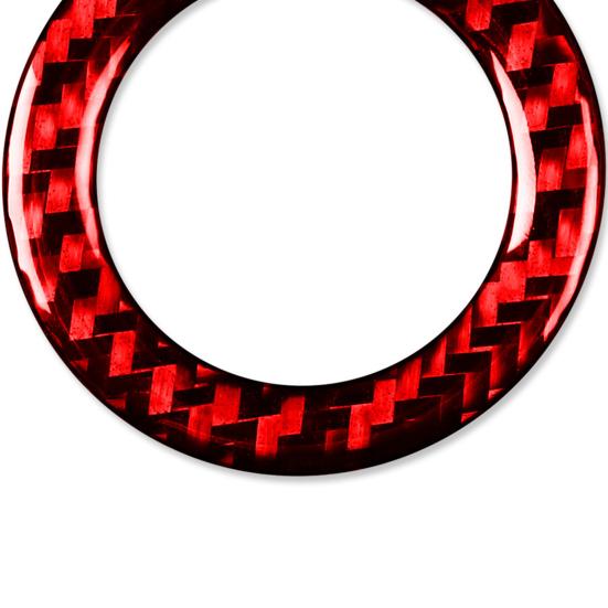 Car Button Sticker Self-adhesive Decorative Carbon Fiber Engine Start Stop Button Sticker Trim for 13-19 Forester