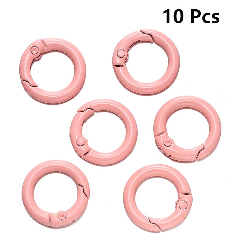 Yogodlns 10 ks/Lot 16 barev Kovová O kroužková spona Otevíratelná Kulatá Karabina Klíčenka Klipy Hák Psí Řetěz DIY Šperky Spona Konektor Tašky Příslušenství