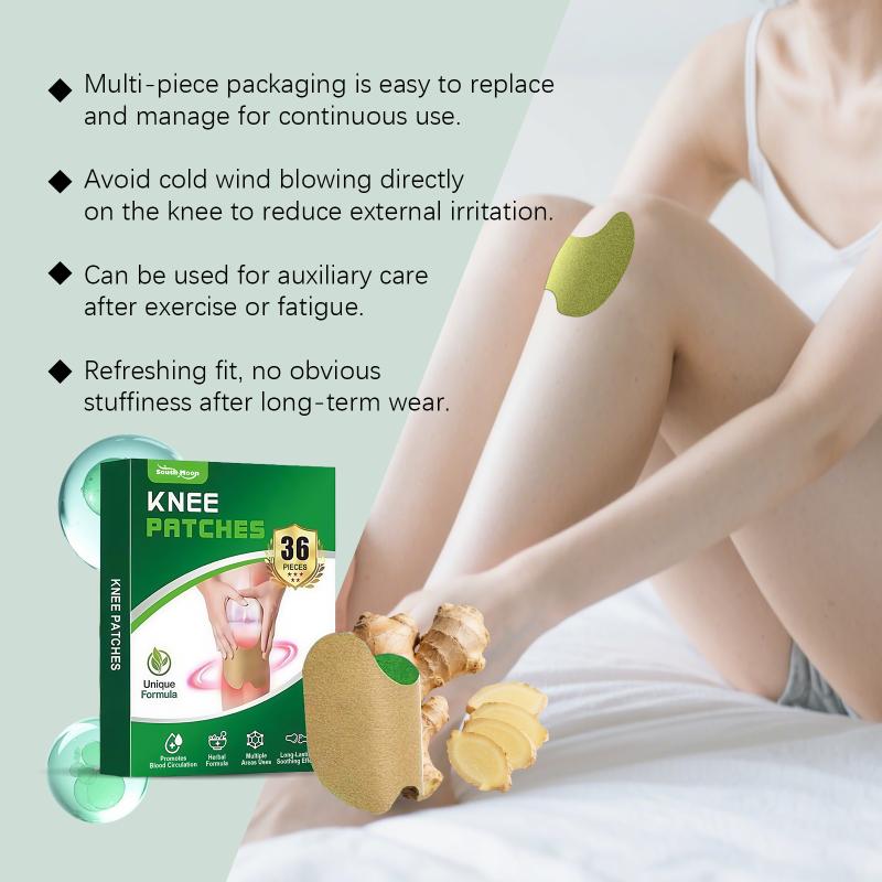 Knee Care Patches Reduce Joint Discomfort Enhance Body Mobility Boost Blood Flow Deep Herbal Caring Knee Relief Patch