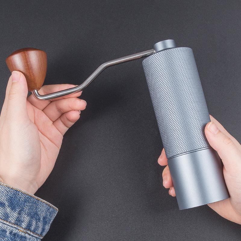Adjustable Coffee Bean Grinder Manual Coffee Grinder Diamond Grinder CNC Stainless Steel Core Lengthened Handle Double Bearing
