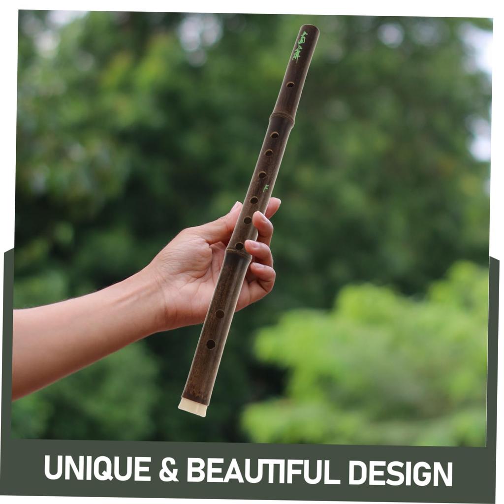 Ibasenice Bamboo Purple Bamboo Vertical for Traditional Chinese Compact Clear Perfect for Practice 6-Hole Flute, Flute, Beginners, Instrument, Size,