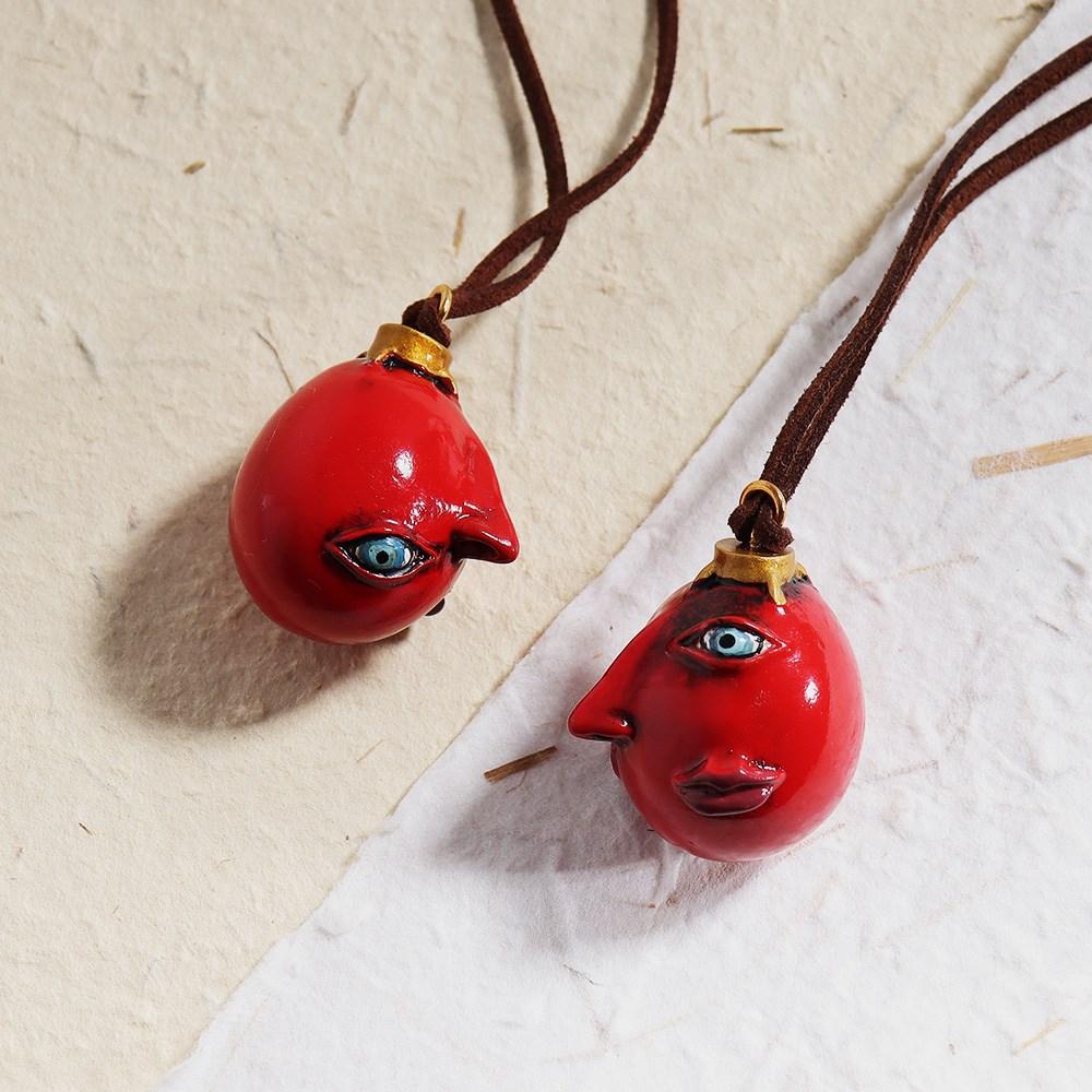 Anime 1997 Behelit Griffith Huevo Del Rey Collar Accesorios de Cosplay El Arco de la Edad Dorada Colgante Atrezo para Disfraz Regalo para Fans