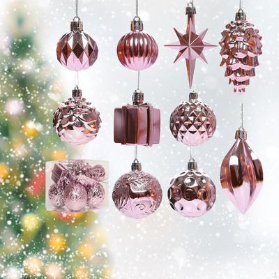 12Pcs Christmas Balls Ornaments Hanging Xmas Tree Decor Baubles Decorations for