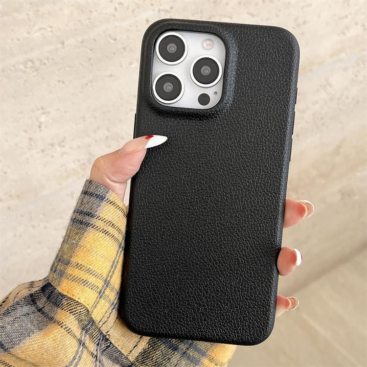 Fashion Luxury Solid Color Phone Case Shockproof Durable Protective Cover Mobile Phone Case for Iphone Opp Bag&For iPhone 16 чёрный