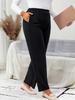 Plus Size Women's Versatile Knit Stretch Comfortable Straight-Leg Casual Pants