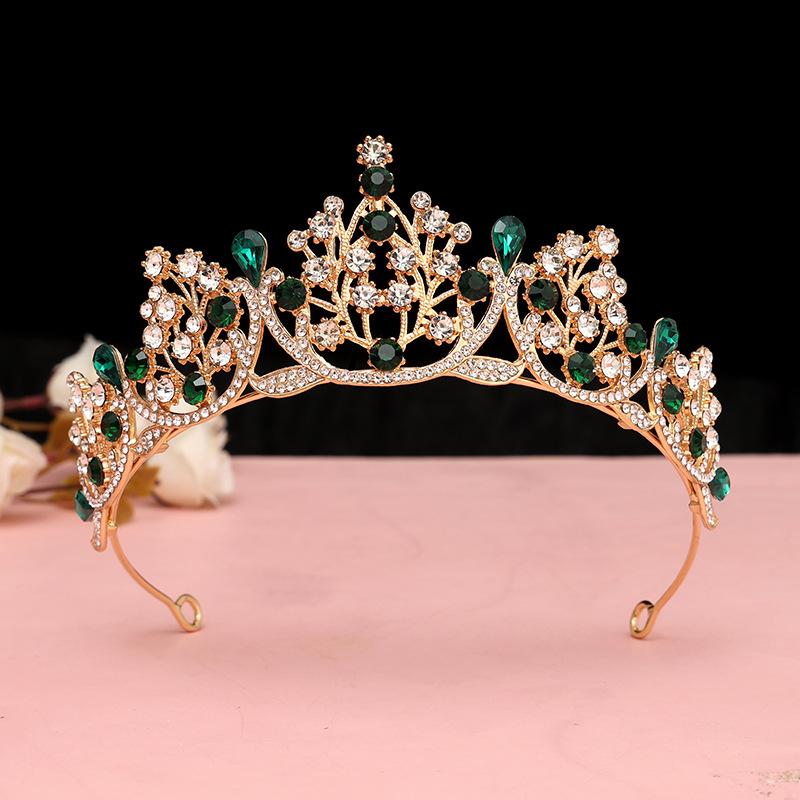 Eine super feenhafte neue Prinzessin Süße Brautkrone Roter Kopfschmuck Kristall Anstoßkleid und Haaraccessoire