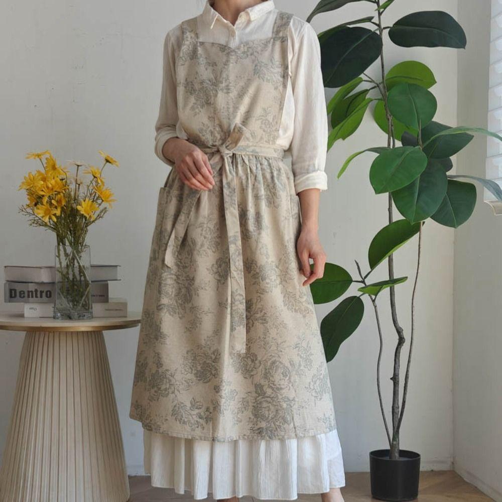 Exquisite Cleaning Apron Elegant Cooking Apron Durable Water-repellent Apron  Garden