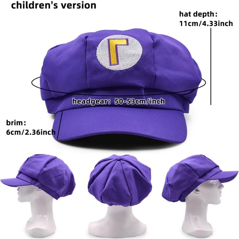 Super Luigi Bors Cosplay Anime Hat Kawaii Colorful Cap Halloween Party Costume Accessory Ideal Christmas Gift