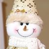 Christmas new old man snowman retractable doll ornament Christmas gold sequined pointed hat standing doll ornament