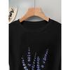 European Size Elegant Floral Print Women's  Short-Sleeve T-Shirt