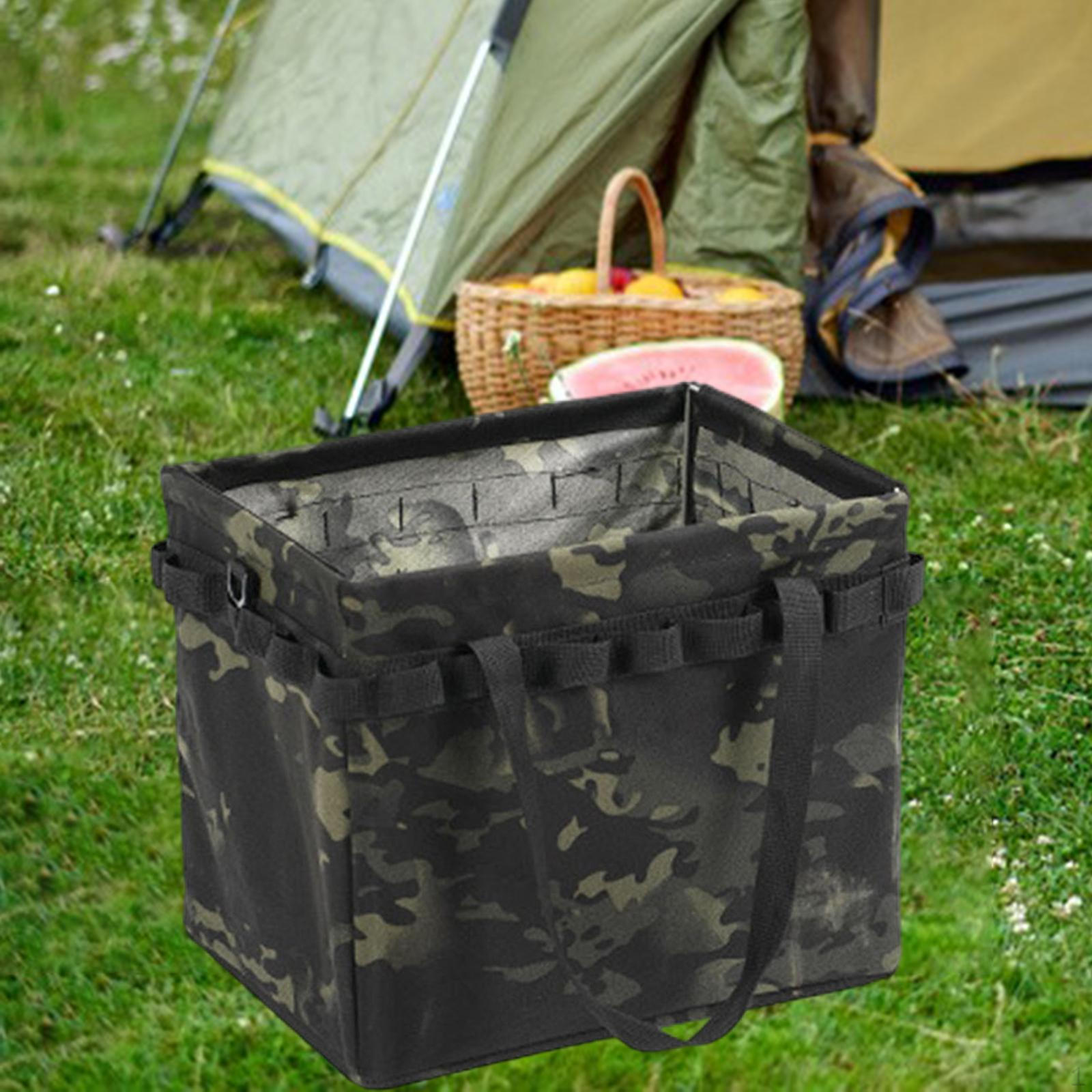 

Picnic Tote, Multipurpose Collapsible Containers, Outdoor Camping Bag, Tool Bag , Fishing, Dark Camouflage