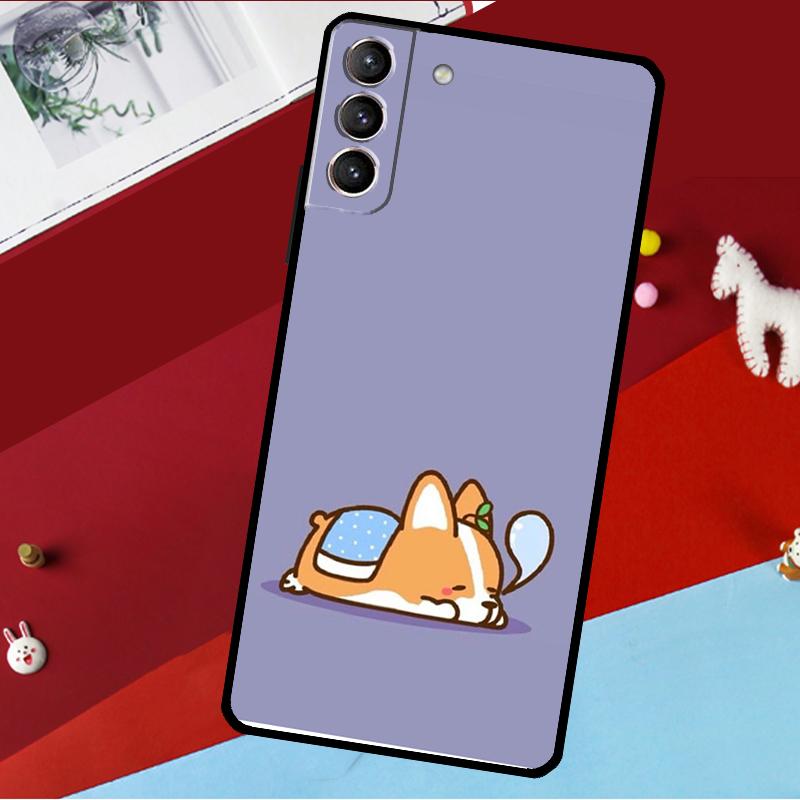 Cartoon Corgi Funda For Samsung Galaxy S26 Ultra S24 S22 S23 S25 Plus S20 S21 FE S9 S10 S25 FE Phone Case