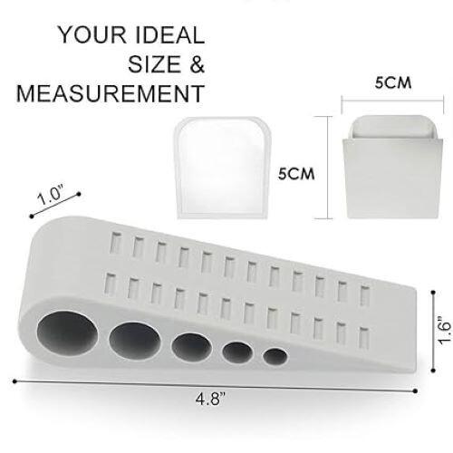 RSINC Rubber Door Stopper with Holder Stackable and SlipResistant Tiles Carpet B07NKJF16S