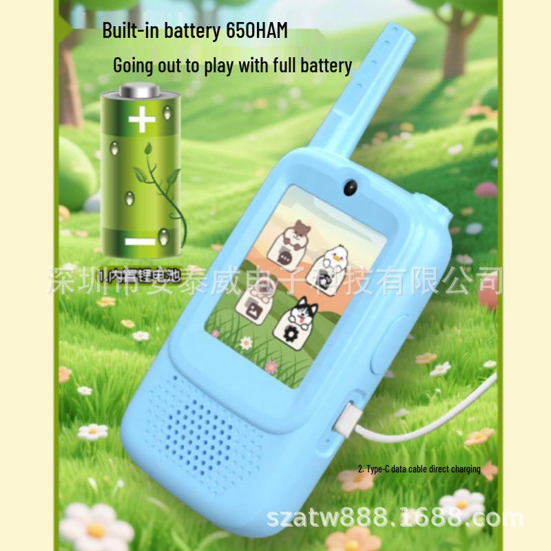 Children s Cartoon Walkie-Talkie: Fun Parent-Child Educational Toy for Birthdays Walkie-Talkie розовый