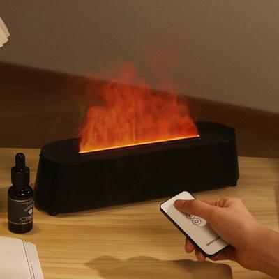 Remote Control Flame Aroma Diffuser Air Humidifier Ultrasonic Mist Maker Fogger Led Essential Oil Flame Lamp 7 Colors Difusor