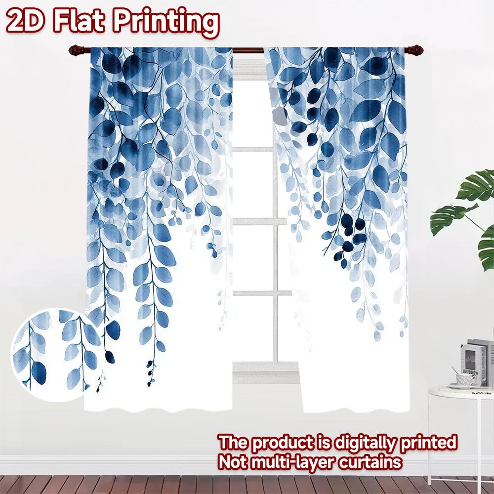 2D flat Photography Backdrop Popular Scene Backdrop Blue Leaves 100% Polyester Festive Backdrops Perfect for Holiday