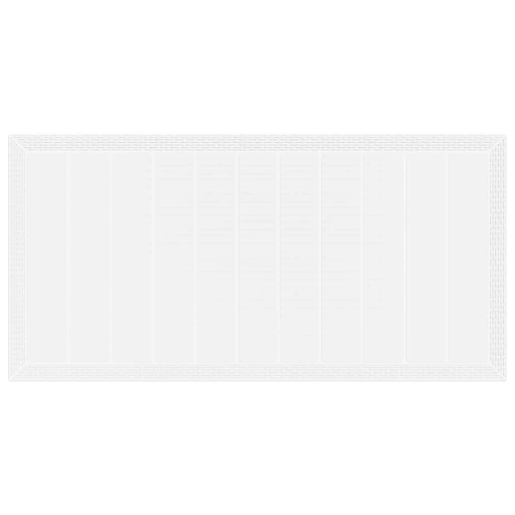 Garden Table White 200 x 100 x 73 cm Poly Rattan